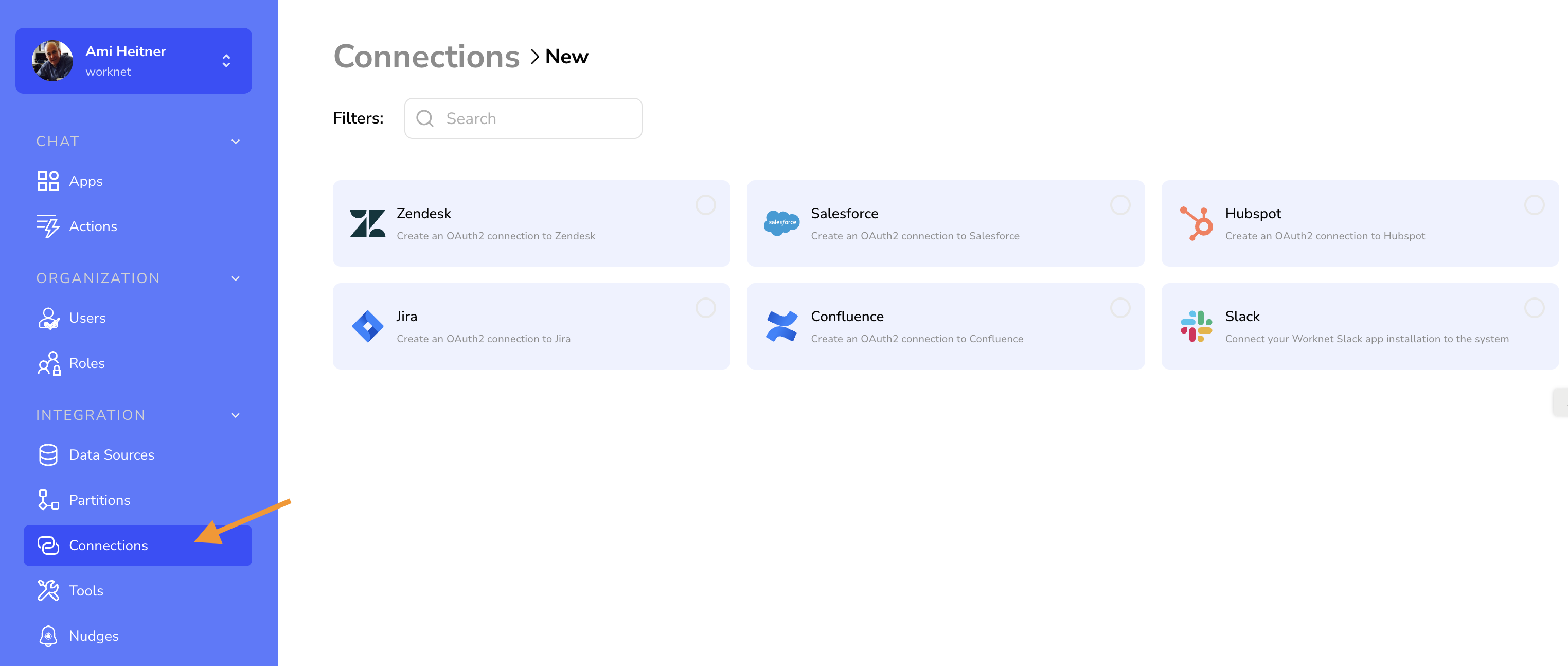 Create a Salesforce Connection in Worknet – Worknet